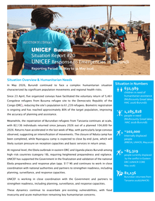 Rapport UNICEF Burundi : Mouvements de population et risques sanitaires majeurs en mai 2026